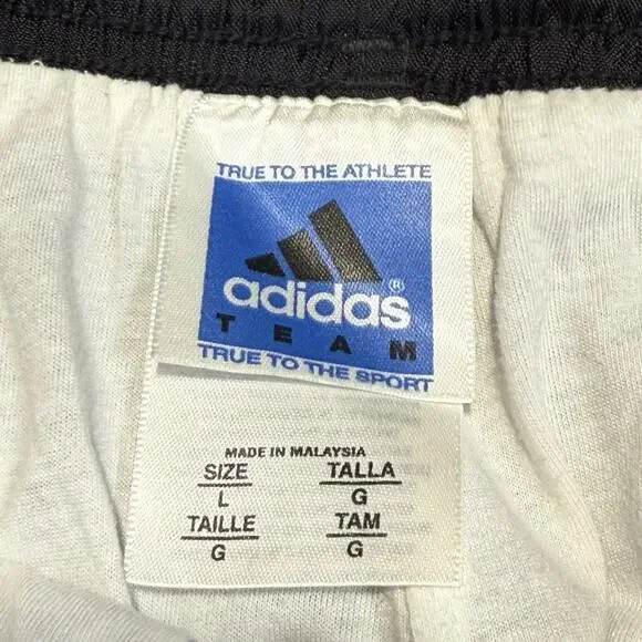 Vintage Adidas Track Pants Mens Large Y2K Baggy Cotton Lined Windbreaker - Picture 6 of 9